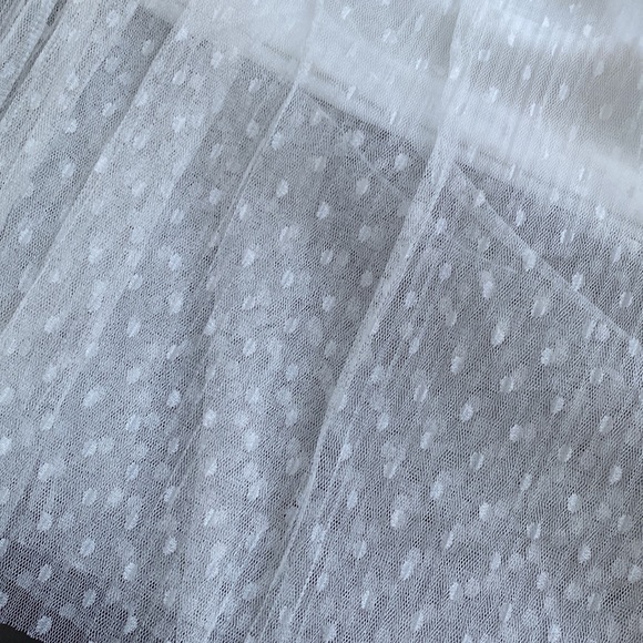 White chiffon dot dress - Picture 3 of 4